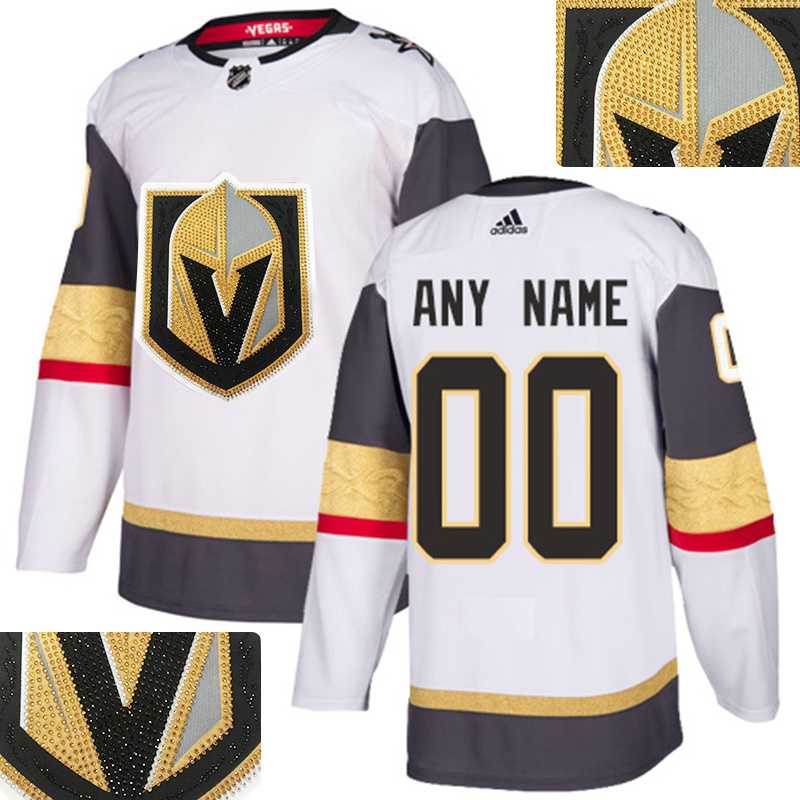 Customized Men's Vegas Golden Knights White With Special Glittery Logo Adidas Jersey,We sell and wholesale Customized Men's Vegas Golden Knights White With Special Glittery Logo Adidas Jersey on line form chian!